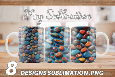 Mug Wrap Collection Pattern Stones Sublimation artnoy 