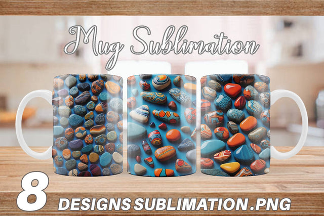 Mug Wrap Collection Pattern Stones Sublimation artnoy 