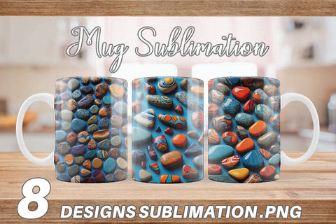 Mug Wrap Collection Pattern Stones Sublimation artnoy 