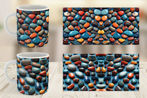 Mug Wrap Collection Pattern Stones Sublimation artnoy 