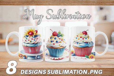 Mug Wrap Colorful Cupcake Sublimation artnoy 