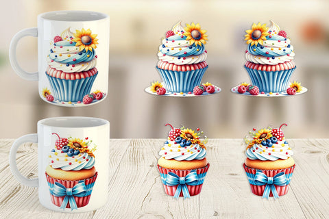 Mug Wrap Colorful Cupcake Sublimation artnoy 