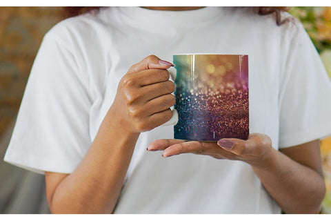 Mug Wrap Colorful Glitter Bokeh Sublimation artnoy 
