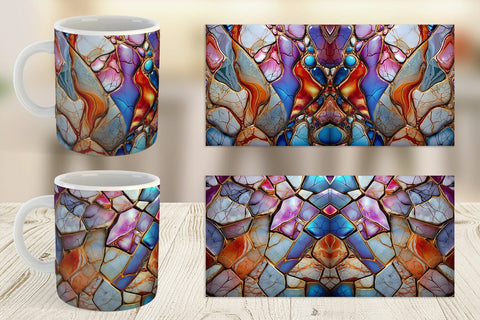 Mug Wrap Colorful Liquid Marble Sublimation artnoy 