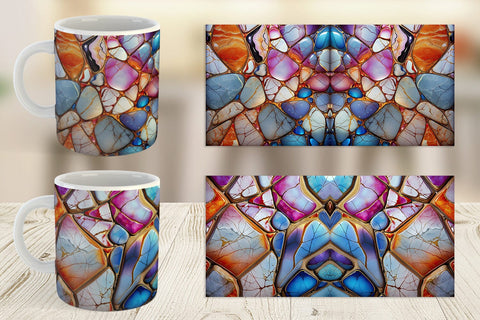 Mug Wrap Colorful Liquid Marble Sublimation artnoy 