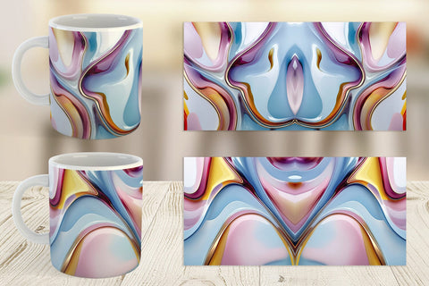 Mug Wrap Colorful Liquid Sublimation artnoy 