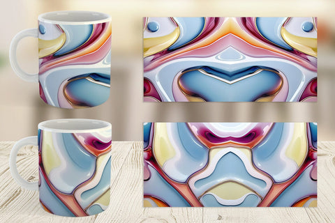 Mug Wrap Colorful Liquid Sublimation artnoy 