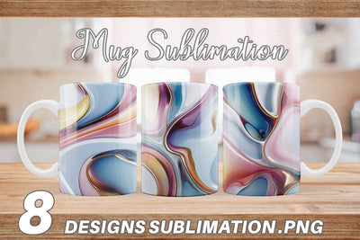 Mug Wrap Colorful Liquid Sublimation artnoy 