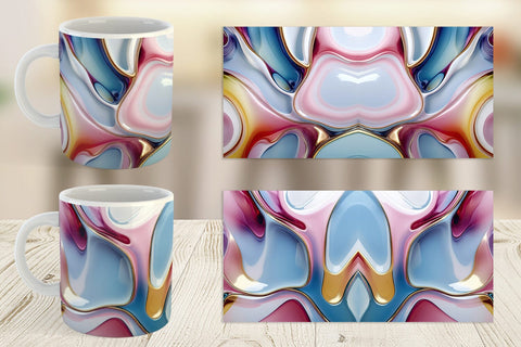 Mug Wrap Colorful Liquid Sublimation artnoy 