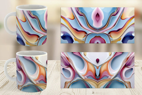 Mug Wrap Colorful Liquid Sublimation artnoy 
