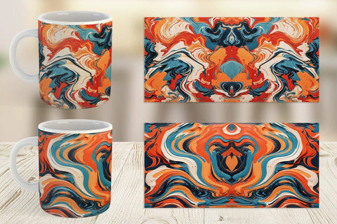 Mug Wrap Colorful Marble Sublimation artnoy 