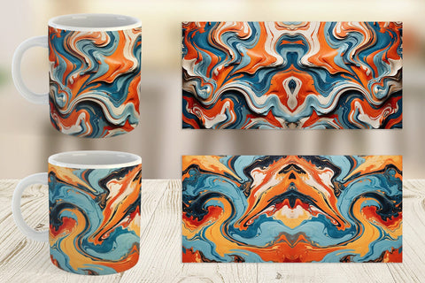 Mug Wrap Colorful Marble Sublimation artnoy 
