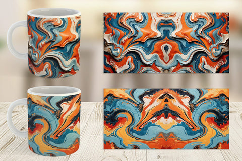Mug Wrap Colorful Marble Sublimation artnoy 