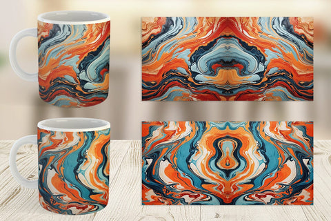 Mug Wrap Colorful Marble Sublimation artnoy 