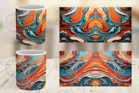 Mug Wrap Colorful Marble Sublimation artnoy 
