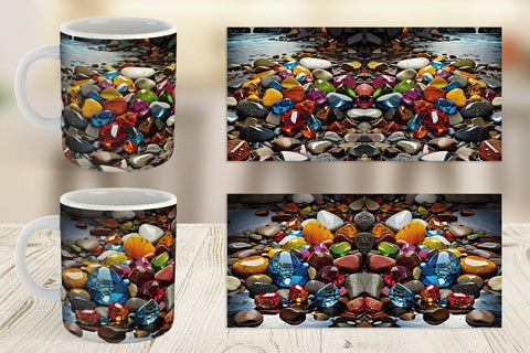 Mug Wrap Colorful Rocks Sublimation artnoy 
