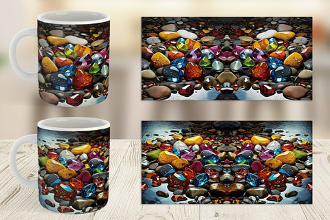 Mug Wrap Colorful Rocks Sublimation artnoy 