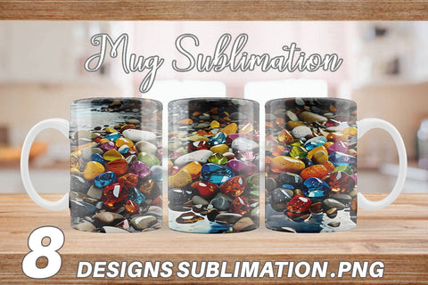 Mug Wrap Colorful Rocks Sublimation artnoy 