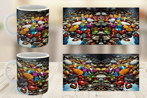 Mug Wrap Colorful Rocks Sublimation artnoy 