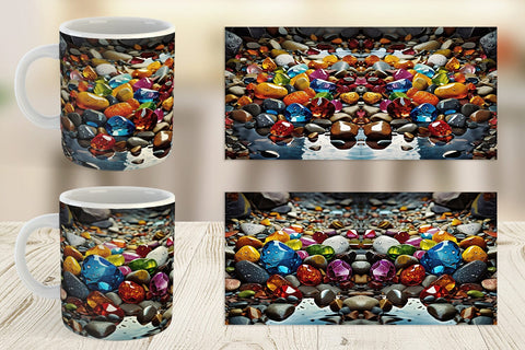 Mug Wrap Colorful Rocks Sublimation artnoy 