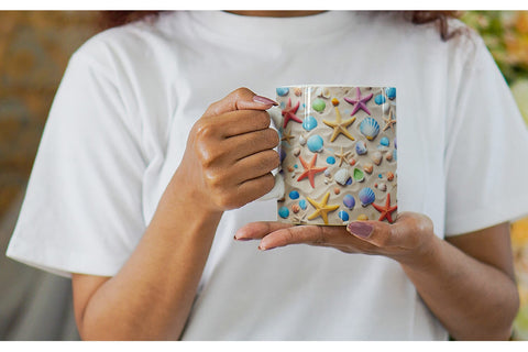 Mug Wrap Colorful Seashells Sublimation artnoy 