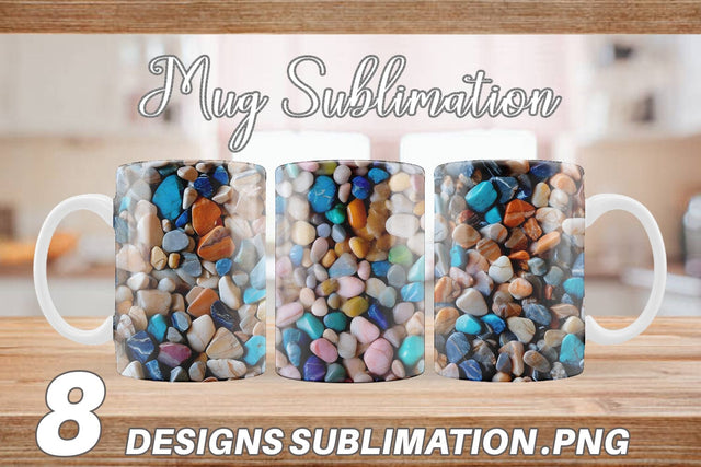 Mug Wrap Colorful Stone Pattern Sublimation artnoy 
