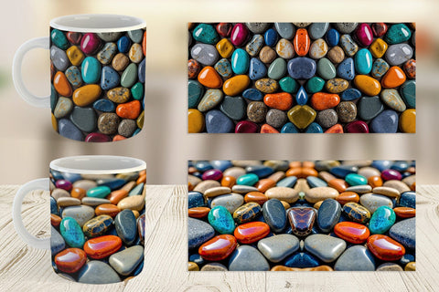 Mug Wrap Colorful Stones Sublimation artnoy 