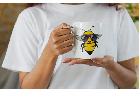 Mug Wrap Cool Bee Sublimation artnoy 