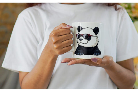 Mug Wrap Cool Panda Sublimation artnoy 