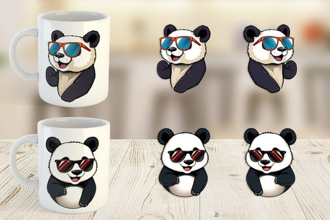Mug Wrap Cool Panda Sublimation artnoy 