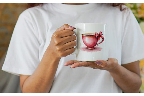 Mug Wrap Coquette Teacups Sublimation artnoy 