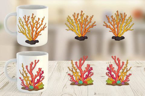 Mug Wrap Coral Reef Sublimation artnoy 