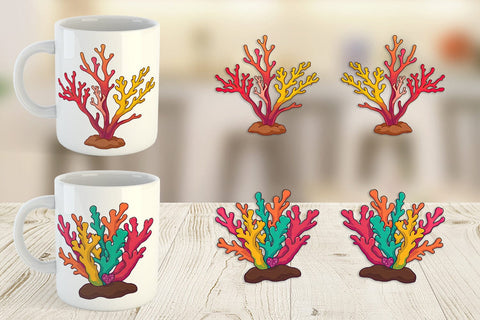 Mug Wrap Coral Reef Sublimation artnoy 