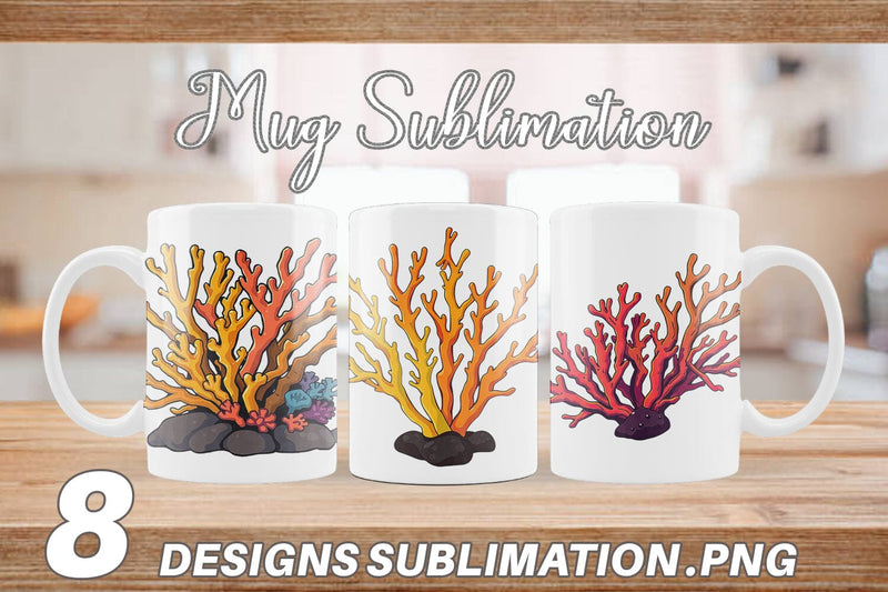 Mug Wrap Coral Reef Sublimation artnoy 
