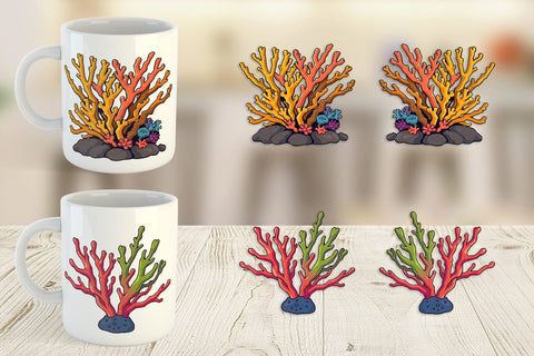 Mug Wrap Coral Reef Sublimation artnoy 