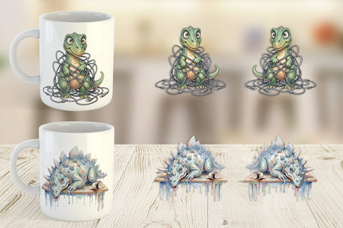 Mug Wrap Corporate Burnout Dino Sublimation artnoy 