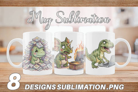 Mug Wrap Corporate Burnout Dino Sublimation artnoy 