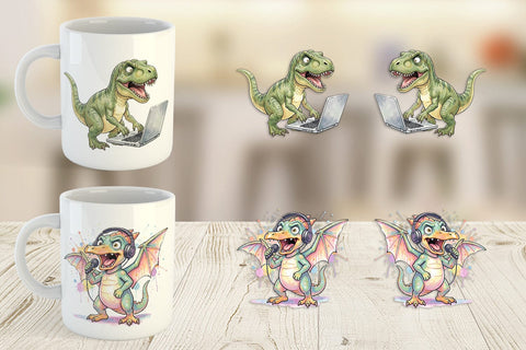 Mug Wrap Corporate Burnout Dino Sublimation artnoy 