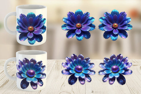 Mug Wrap Cosmic Flower Sublimation artnoy 