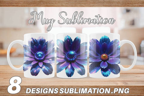 Mug Wrap Cosmic Flower Sublimation artnoy 
