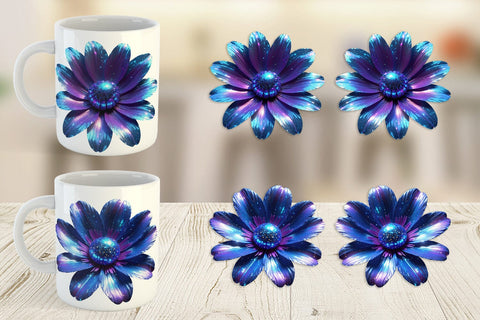 Mug Wrap Cosmic Flower Sublimation artnoy 