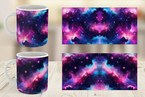 Mug Wrap Cosmic Glow Sublimation artnoy 