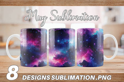 Mug Wrap Cosmic Glow Sublimation artnoy 