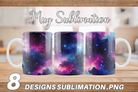 Mug Wrap Cosmic Glow Sublimation artnoy 