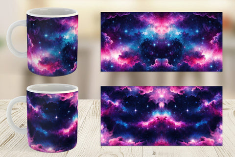 Mug Wrap Cosmic Glow Sublimation artnoy 