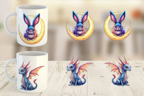 Mug Wrap Cosmic Kawaii Critters Sublimation artnoy 