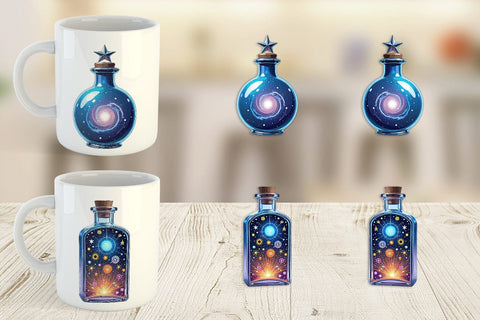 Mug Wrap Cosmic Potion Bottles Sublimation artnoy 