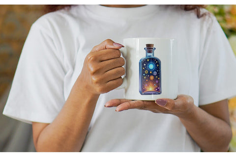 Mug Wrap Cosmic Potion Bottles Sublimation artnoy 