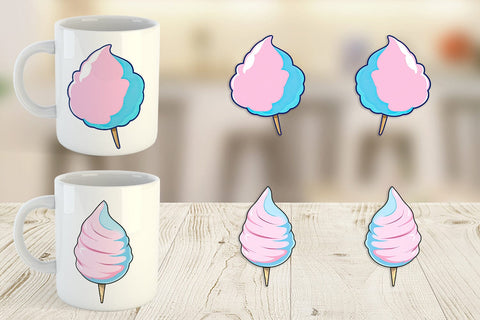 Mug Wrap Cotton Candy Scoop Sublimation artnoy 