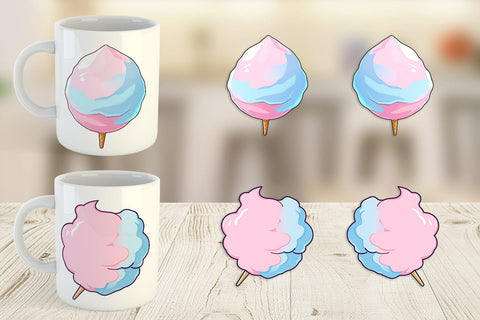 Mug Wrap Cotton Candy Scoop Sublimation artnoy 
